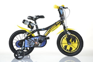 Dino bikes Batman 14" lasten polkupyörä, musta/keltainen hinta ja tiedot | Batman Pyörät, potkulaudat, rullaluistimet ja skeittilaudat | hobbyhall.fi