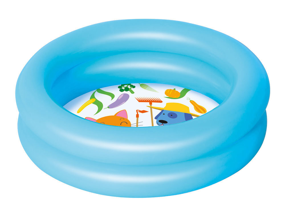 Bestway ilmatäytteinen lastenallas, 61x15 cm, pinkki/sininen hinta ja tiedot | Uima-altaat | hobbyhall.fi