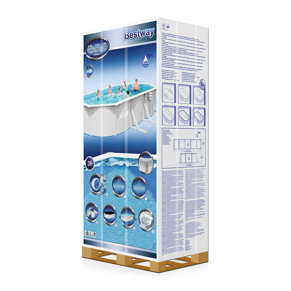 Bestway allas hiekkasuodattimella Hydrium 610 x 360 x 120 cm hinta ja tiedot | Uima-altaat | hobbyhall.fi