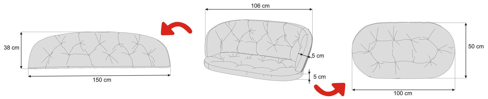 Tyyny sohvalle Hobbygarden Amanda Prestige 100x50 cm, ruskea hinta ja tiedot | Istuintyynyt, pehmusteet ja päälliset | hobbyhall.fi