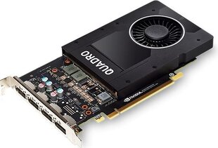 PNY Quadro P2000 5 Gt GDDR5 PCIE VCQP2000-PB. hinta ja tiedot | Näytönohjaimet | hobbyhall.fi