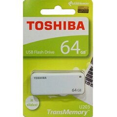 Muistitikku Toshiba U203, 64GB USB 2.0, valkoinen hinta ja tiedot | Muistitikut | hobbyhall.fi