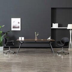 .vidaXL pyörivä syöttötuoli, musta, keinonahka hinta ja tiedot | Ruokapöydän tuolit | hobbyhall.fi
