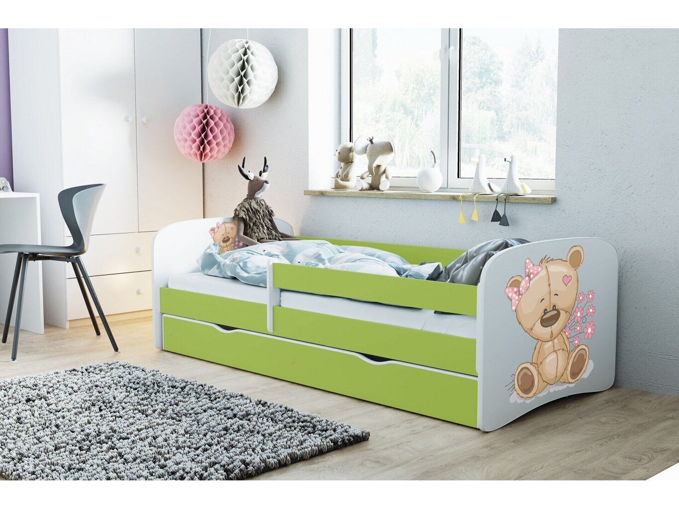 Sänky Babydreams keltainen, 140x70, laatikolla. hinta ja tiedot | Sängyt | hobbyhall.fi