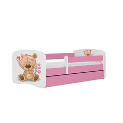 Bed Babydreams, pinkki, 180x80, laatikolla. hinta ja tiedot | Sängyt | hobbyhall.fi