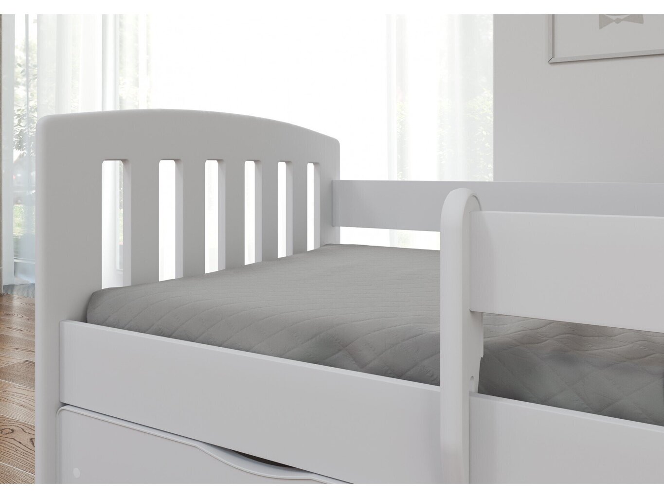 Sänky, valkoinen, 140x80, laatikolla hinta ja tiedot | Sängyt | hobbyhall.fi