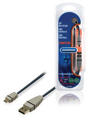 Bandridge BCL4901 USB 2,0 A -suutin - USB Micro B -suutin, 1,0 m. hinta ja tiedot | Kaapelit ja adapterit | hobbyhall.fi