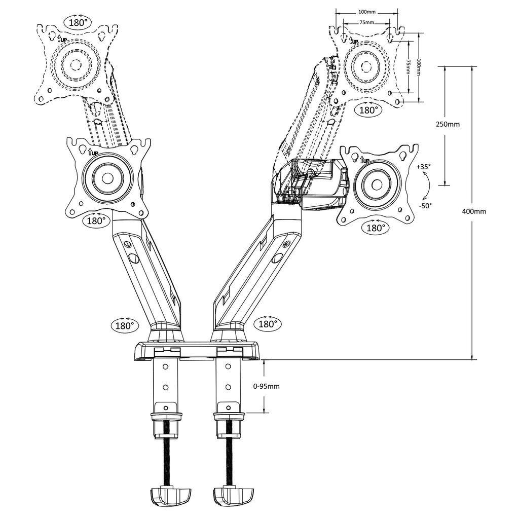 Maclean MC-861 hinta ja tiedot | Näyttötelineet | hobbyhall.fi