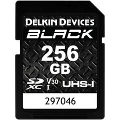 Delkin Devices 256GB MUSTA UHS SDXC -muistikortti. hinta ja tiedot | Delkin Puhelimet, älylaitteet ja kamerat | hobbyhall.fi