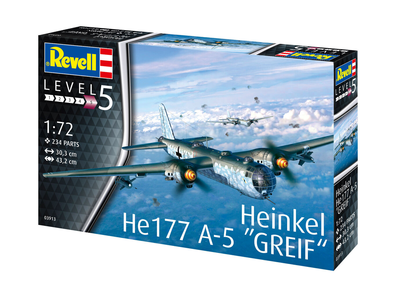 Revell muovinen esivalmistettu pienoismalli Heinkel He177 A-5 Greif 1:72 hinta ja tiedot | LEGOT ja rakennuslelut | hobbyhall.fi