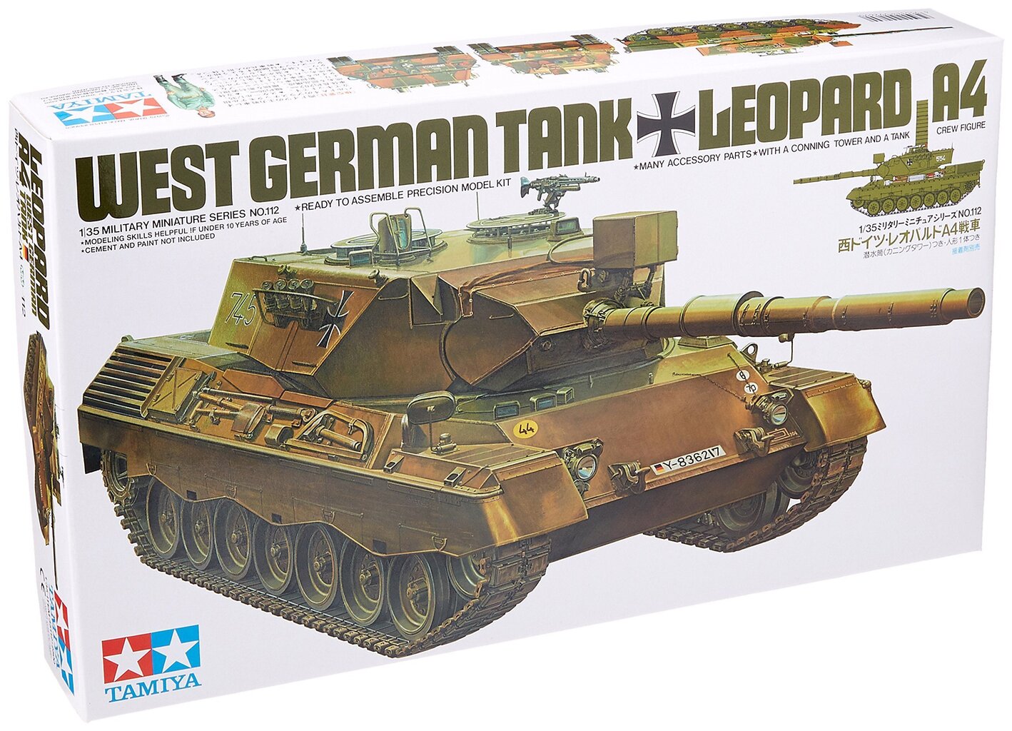 Muovinen taitettava malli Tamiya Länsi-Saksan Leopard A4 hinta ja tiedot | LEGOT ja rakennuslelut | hobbyhall.fi