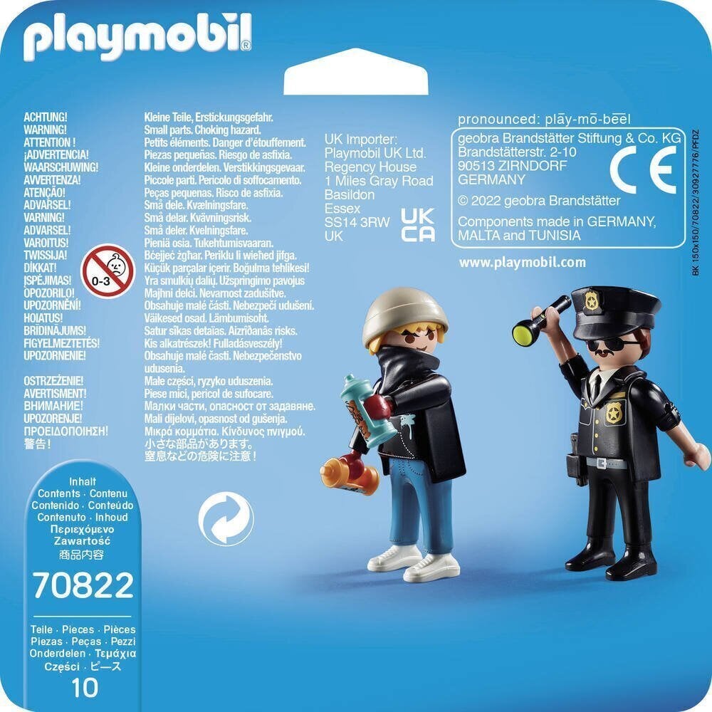 70822 PLAYMOBIL, DuoPack poliisi ja katutaiteilija hinta ja tiedot | LEGOT ja rakennuslelut | hobbyhall.fi