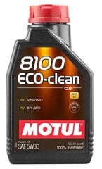 Motul 8100 Eco-clean 5W30 1L (101542) hinta ja tiedot | Moottoriöljyt | hobbyhall.fi