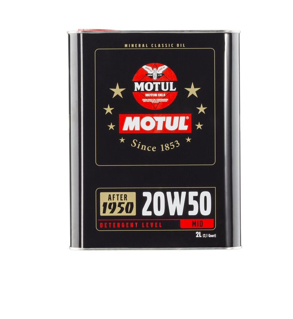 Öljy Motul Classic 20W50 2ltr (104511) hinta ja tiedot | Moottoriöljyt | hobbyhall.fi