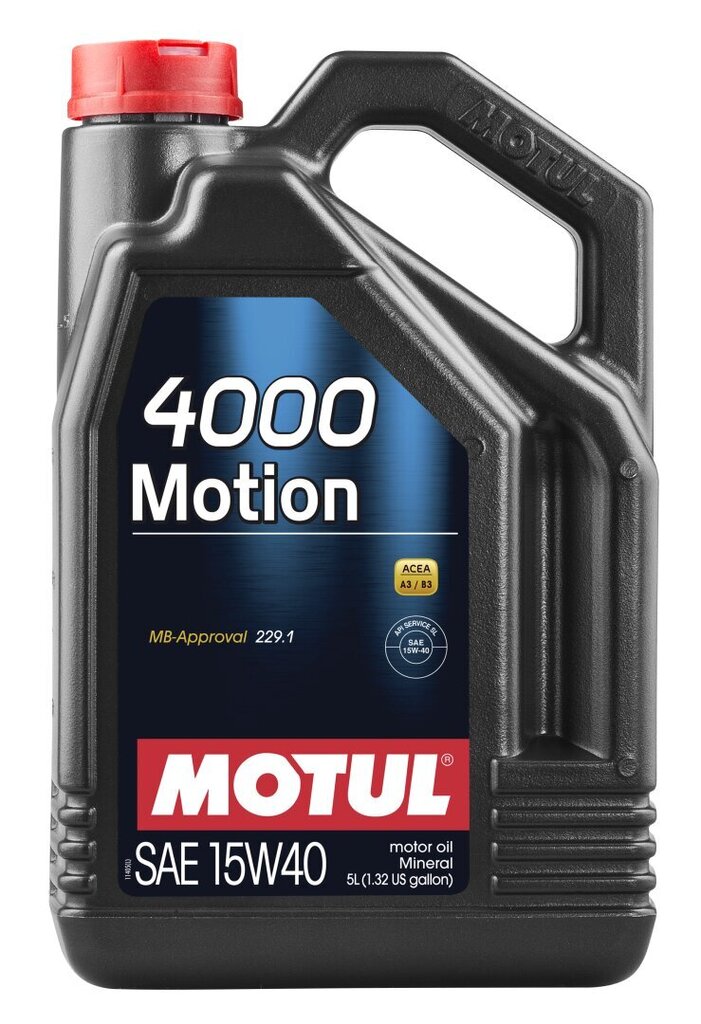 Öljy Motul 4000 Motion 15W40 5ltr (100295) hinta ja tiedot | Moottoriöljyt | hobbyhall.fi