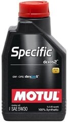 Motul Specific DEXOS2 5W30 moottoriöljy, 102638, 1 l hinta ja tiedot | Moottoriöljyt | hobbyhall.fi