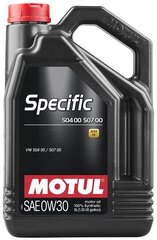 Motul Specific 504 00-507 00 0W30 moottoriöljy, 107050, 5 l hinta ja tiedot | Moottoriöljyt | hobbyhall.fi