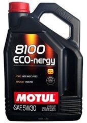 Synteettinen öljy Motul 104257, 8100 Eco-nergy 5W30, 4 l hinta ja tiedot | Motul Voiteluaineet | hobbyhall.fi