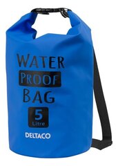 Vedenpitävä laukku DELTACO CS-01, 5L, Sininen hinta ja tiedot | Deltaco Kannettavat tietokoneet ja lisätarvikkeet | hobbyhall.fi