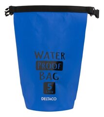 Vedenpitävä laukku DELTACO CS-01, 5L, Sininen hinta ja tiedot | Deltaco Kannettavat tietokoneet ja lisätarvikkeet | hobbyhall.fi