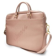 Guess Saffiano Script Pinkki tietokonelaukku, 15" (~ 38 cm) hinta ja tiedot | Tietokonelaukut | hobbyhall.fi