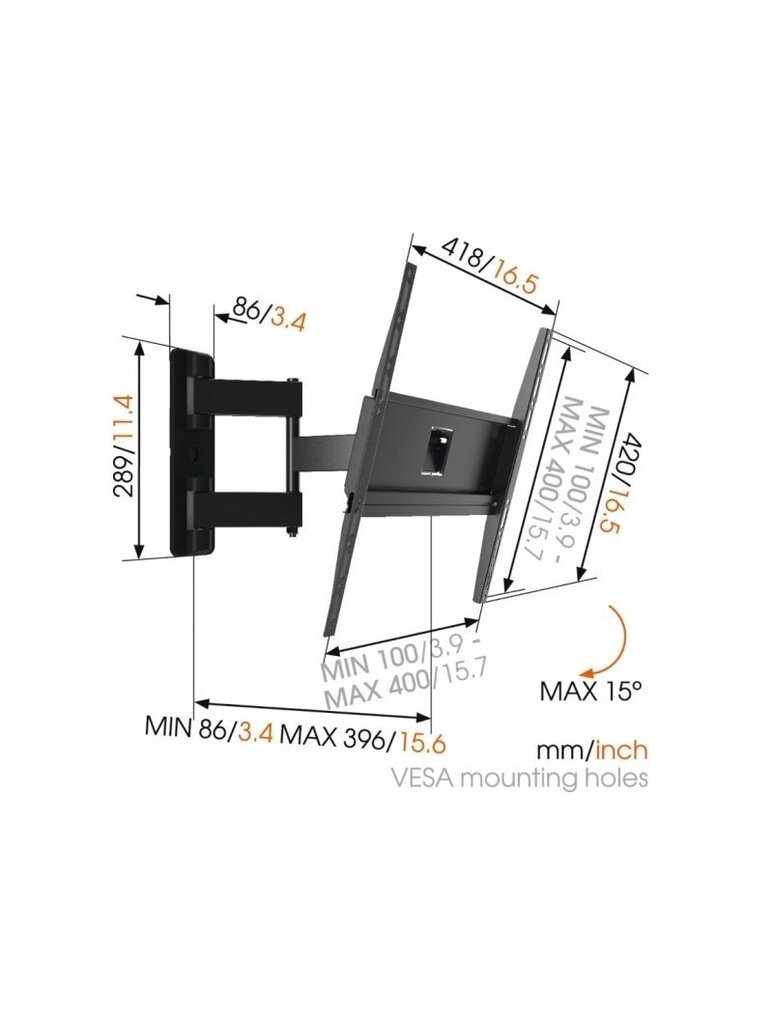 Vogels MA3040 (32-55), seinäteline hinta ja tiedot | TV-seinätelineet | hobbyhall.fi