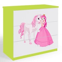 Lipasto Babydreams - Prinsessa ja hevonen, keltainen-. hinta ja tiedot | Lipastot | hobbyhall.fi