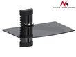 Maclean MC-663 1-Tier Wall Floating Glass Shelf Support DVD Console PS3 Xbox hinta ja tiedot | TV-seinätelineet | hobbyhall.fi