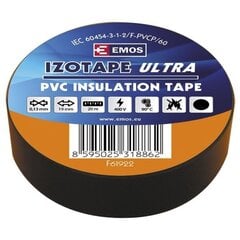 PVC-eristysteippi IZOTAPE ULTRA 19/20 musta hinta ja tiedot | EMOS Työkalut | hobbyhall.fi