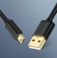 Ugreen USB - mini-USB-kaapeli 480 Mbps 3 m musta (US132 10386). hinta ja tiedot | Puhelinkaapelit | hobbyhall.fi