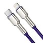 Baseus Cafule Series Metal Data USB Type C - Lightning-kaapelin virtalähde 20 W 2 m violetti (CATLJK-B05) hinta ja tiedot | Puhelinkaapelit | hobbyhall.fi