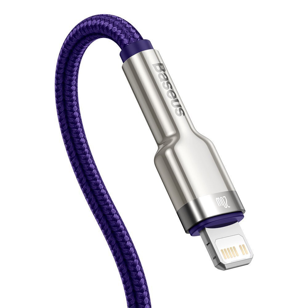 Baseus Cafule Series Metal Data USB Type C - Lightning-kaapelin virtalähde 20 W 2 m violetti (CATLJK-B05) hinta ja tiedot | Puhelinkaapelit | hobbyhall.fi