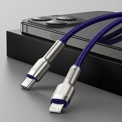 Baseus Cafule Series Metal Data USB Type C - Lightning-kaapelin virtalähde 20 W 2 m violetti (CATLJK-B05) hinta ja tiedot | Puhelinkaapelit | hobbyhall.fi