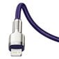 Baseus Cafule Series Metal Data USB Type C - Lightning-kaapelin virtalähde 20 W 2 m violetti (CATLJK-B05) hinta ja tiedot | Puhelinkaapelit | hobbyhall.fi