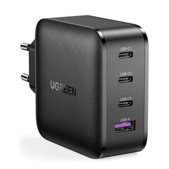 Ugreen-laturi PPS 65W USB/3x USB-C Quick Charge 3.0 Power Delivery SCP FCP AFC, musta (CD224 70774) hinta ja tiedot | Ugreen Matkapuhelimet ja tarvikkeet | hobbyhall.fi