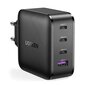 Ugreen-laturi PPS 65W USB/3x USB-C Quick Charge 3.0 Power Delivery SCP FCP AFC, musta (CD224 70774) hinta ja tiedot | Puhelimen laturit | hobbyhall.fi