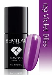 Kestävä hybridi kynsilakka Semilac, 129 Violetti Bliss, 7ml. hinta ja tiedot | Kynsilakat ja kynsienhoitotuotteet | hobbyhall.fi