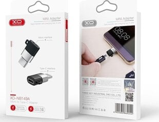 USB-sovitin TelForceOne XO NB149-A micro-USB - USB-C hinta ja tiedot | Adapterit | hobbyhall.fi