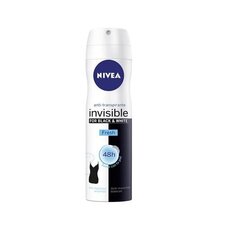 Suihkedeodorantti Nivea Black & White Invisible, 200ml hinta ja tiedot | Deodorantit | hobbyhall.fi