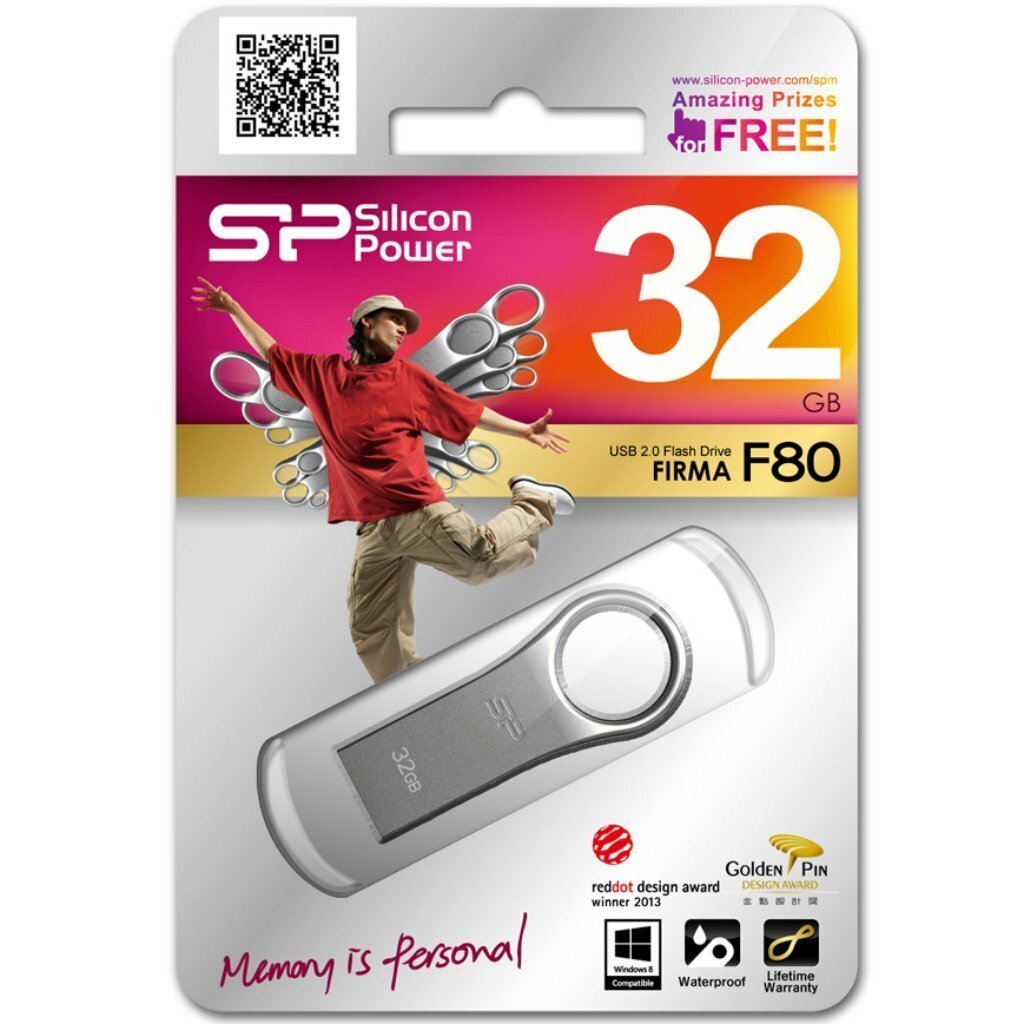 Silicon Power Firma F80 32 GB, USB 2.0, hinta ja tiedot | Muistitikut | hobbyhall.fi