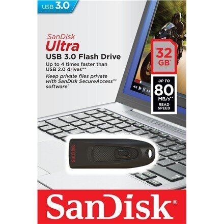 SANDISK 32GB Ultra USB3.0 hinta ja tiedot | Muistitikut | hobbyhall.fi