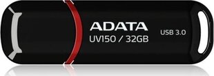 ADATA UV150 32 GB, USB 3.0, Black hinta ja tiedot | Muistitikut | hobbyhall.fi