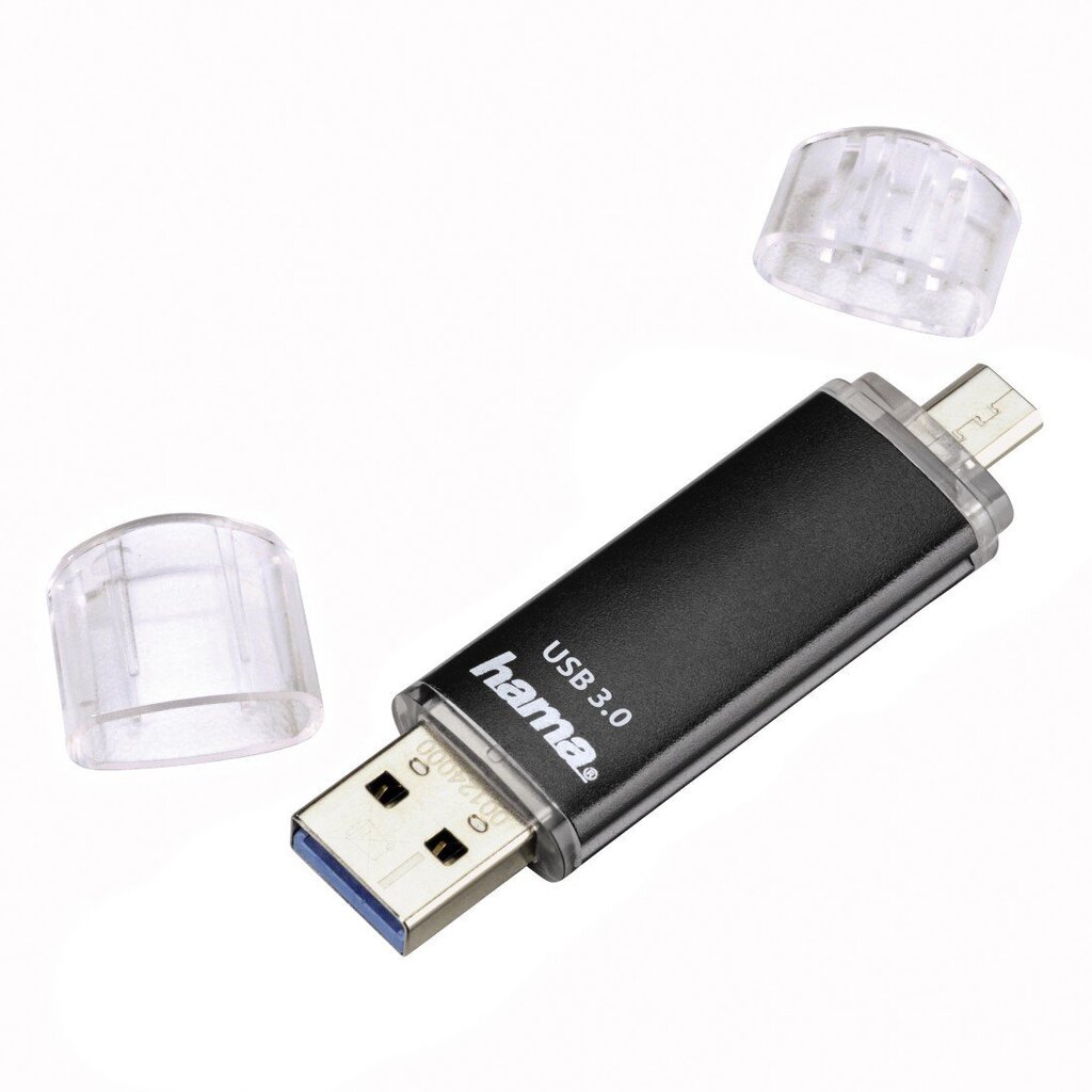 Muistitikku Hama Charge Twin, USB 2.0​​​​​​, 32 Gt, 10 Mt / s, musta hinta ja tiedot | Muistitikut | hobbyhall.fi