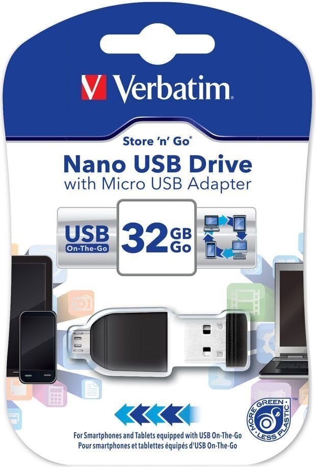 Verbatim 32 GB USB-muistitikku Micro USB -sovittimella hinta ja tiedot | Muistitikut | hobbyhall.fi