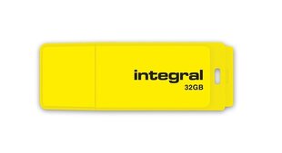 Muistitikku Integral NEON 32GB USB 2.0, keltainen hinta ja tiedot | Muistitikut | hobbyhall.fi