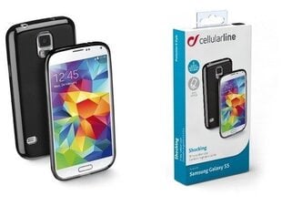 Cellular Line kumikotelo Schocking sopii Samsung Galaxy S5, musta (CSHCKGALS5BK) hinta ja tiedot | Puhelimen kuoret ja kotelot | hobbyhall.fi