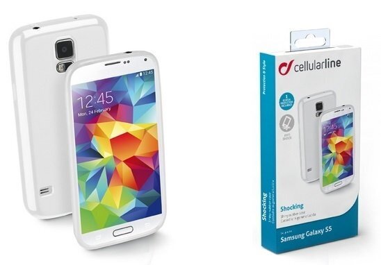 Cellular Line kumikotelo Schocking sopii Samsung Galaxy S5, valkoinen (CSHCKGALS5W) hinta ja tiedot | Puhelimen kuoret ja kotelot | hobbyhall.fi