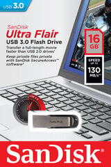 SANDISK Ultra Flair 16GB USB 3.0 Flash D hinta ja tiedot | Muistitikut | hobbyhall.fi
