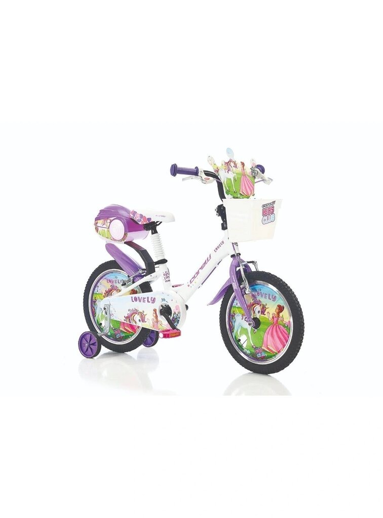 Lasten pyörä Corelli Lovely 16", valkoinen/vaaleanpunainen hinta ja tiedot | Polkupyörät | hobbyhall.fi