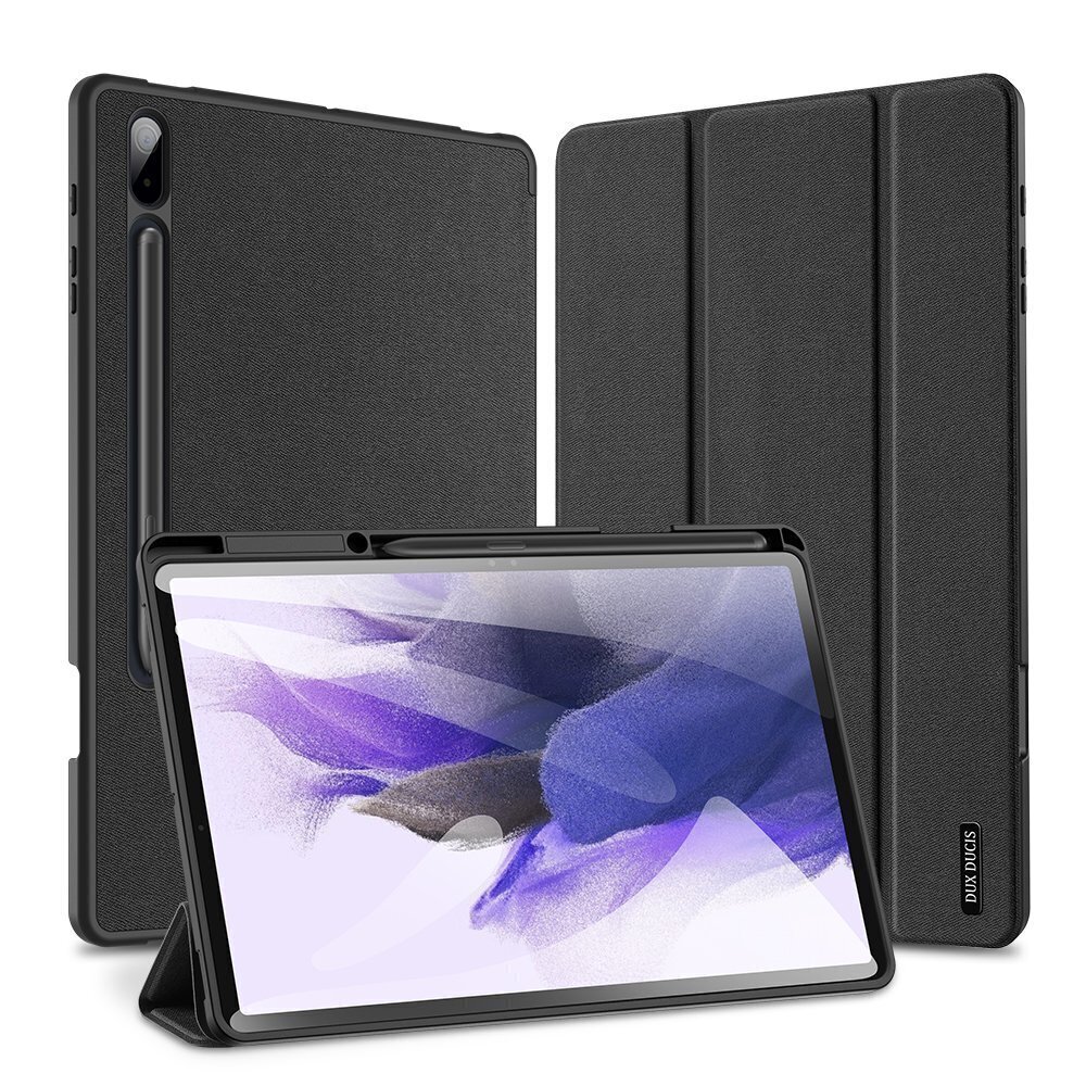 DUX DUCIS Domo -tabletin kansi Samsung Galaxy Tab S7 FE / Tab S7 Plus / Tab S8 Plus, musta hinta ja tiedot | Tablettien kotelot ja muut tarvikkeet | hobbyhall.fi